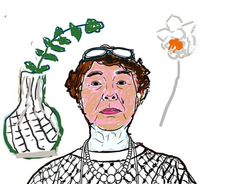 A self-portrait painted by a Greem Pharmacy participant