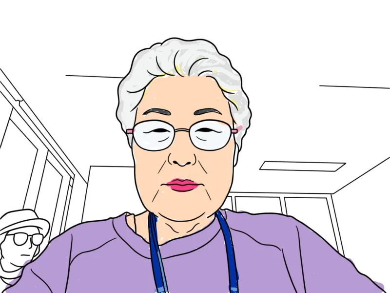 A self-portrait painted by a Greem Pharmacy participant
