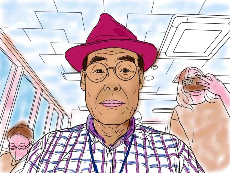 A self-portrait painted by a Greem Pharmacy participant