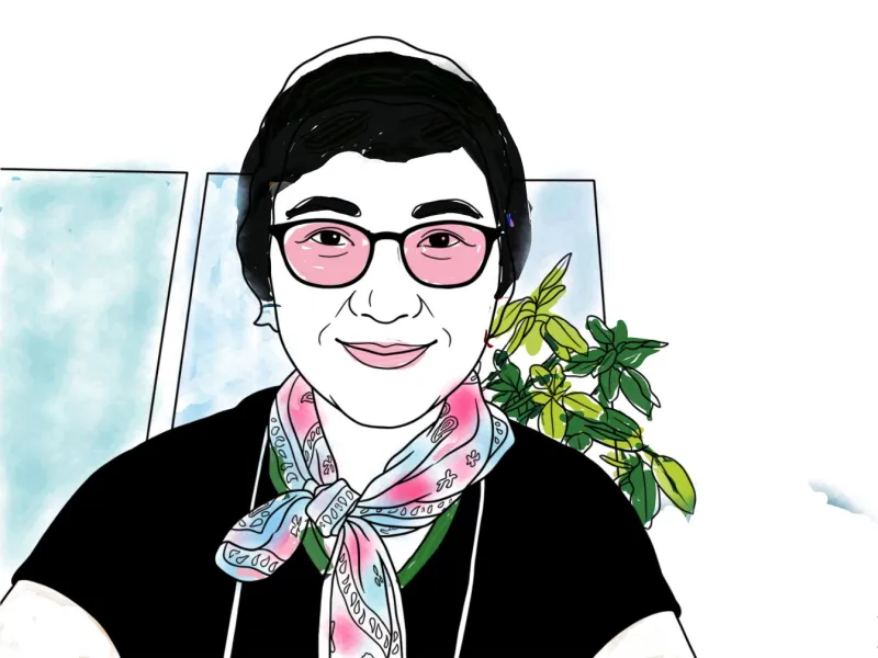 A self-portrait painted by a Greem Pharmacy participant