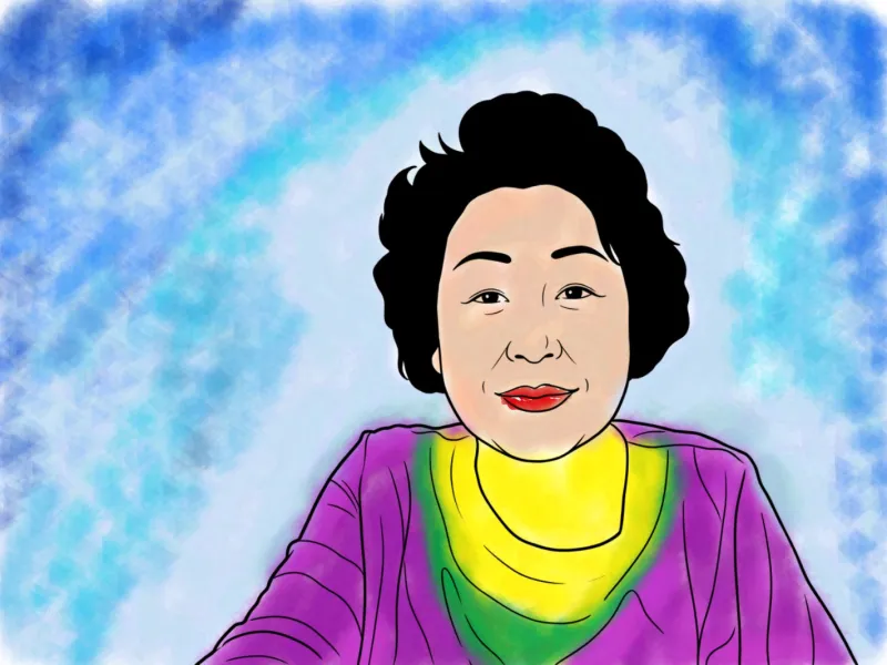A self-portrait painted by a Greem Pharmacy participant